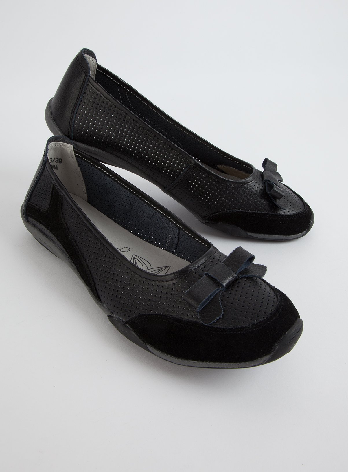 Ladies Down To Earth Ballerinas Leather